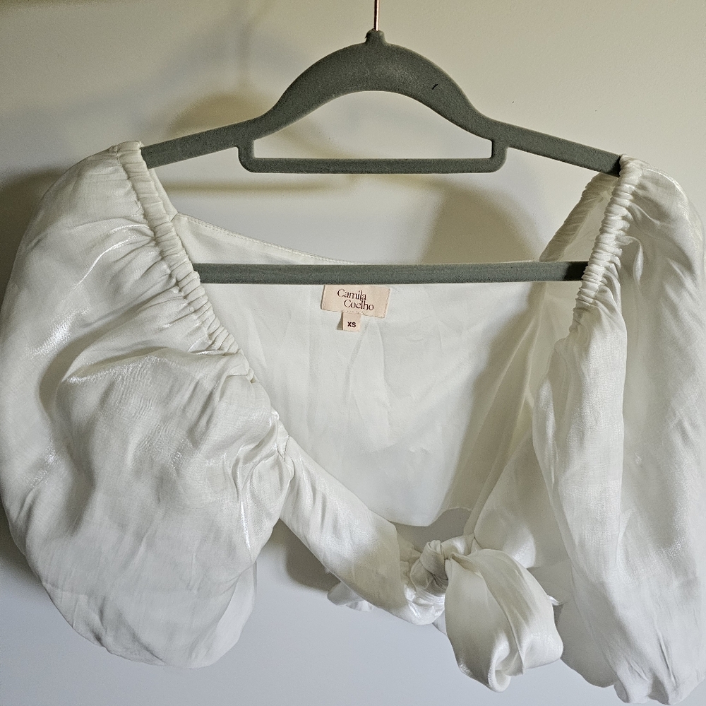White Camila Coelho Crop Top